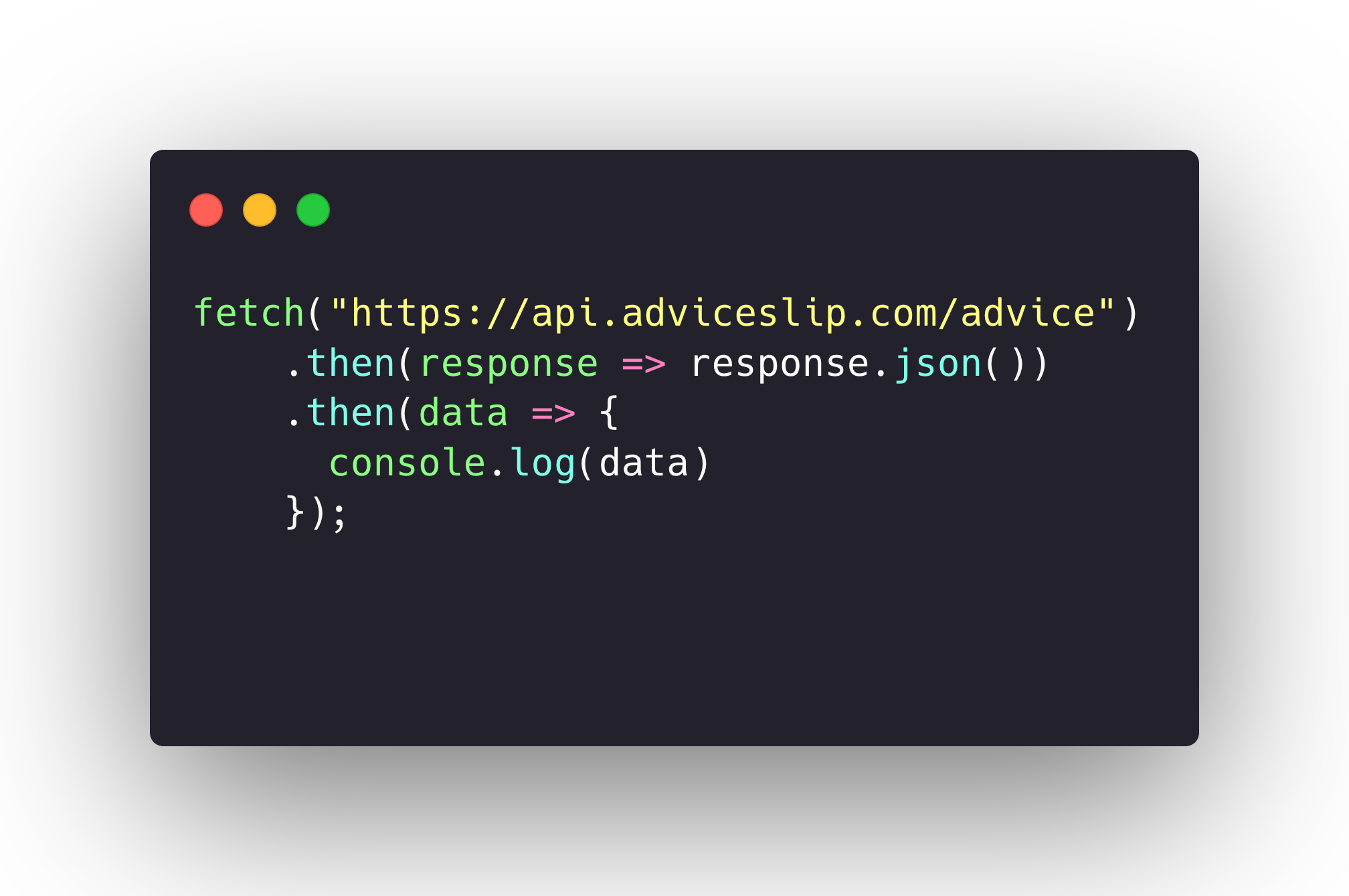 Fetch API call example