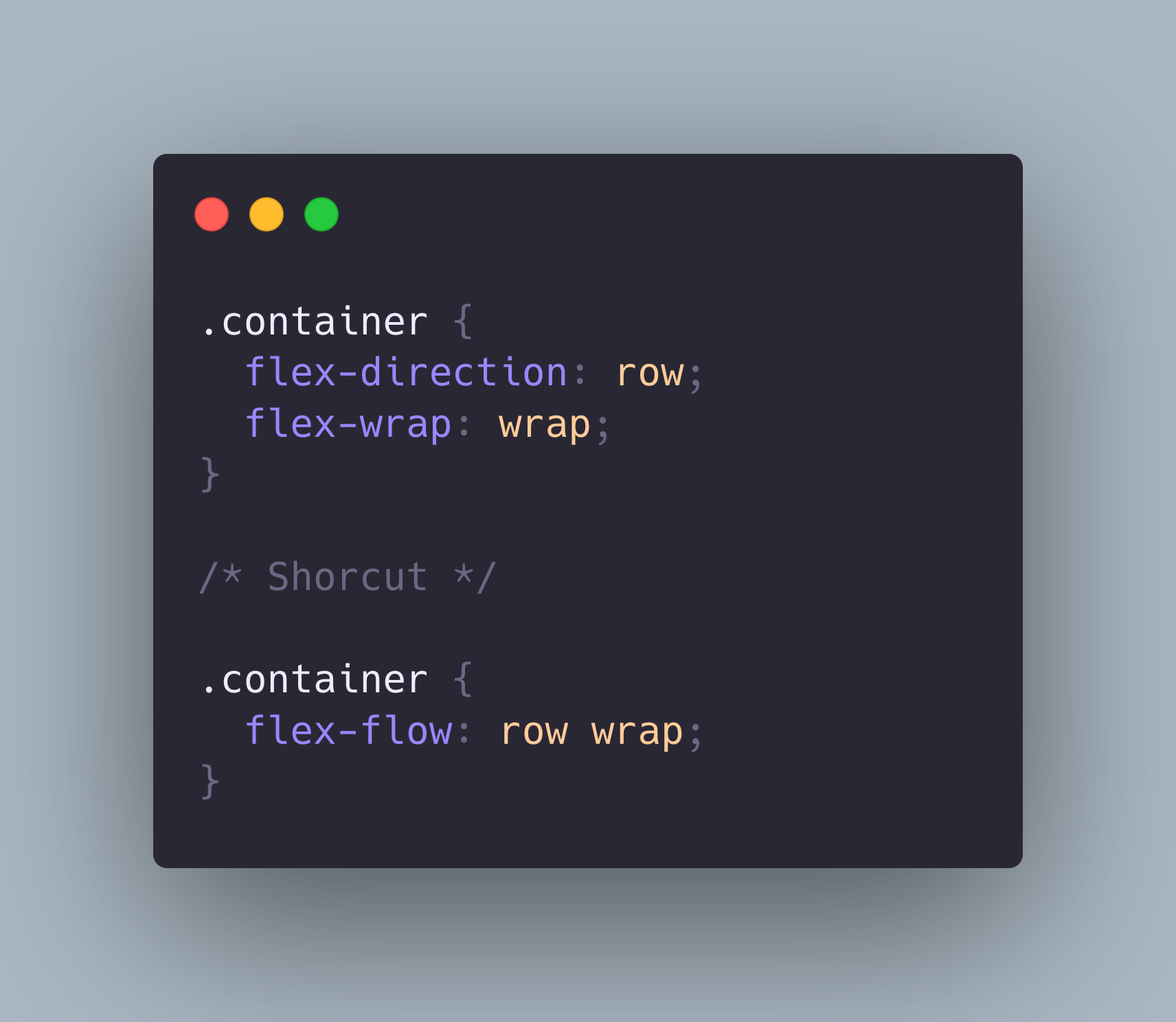 Flexbox property: Flex-flow