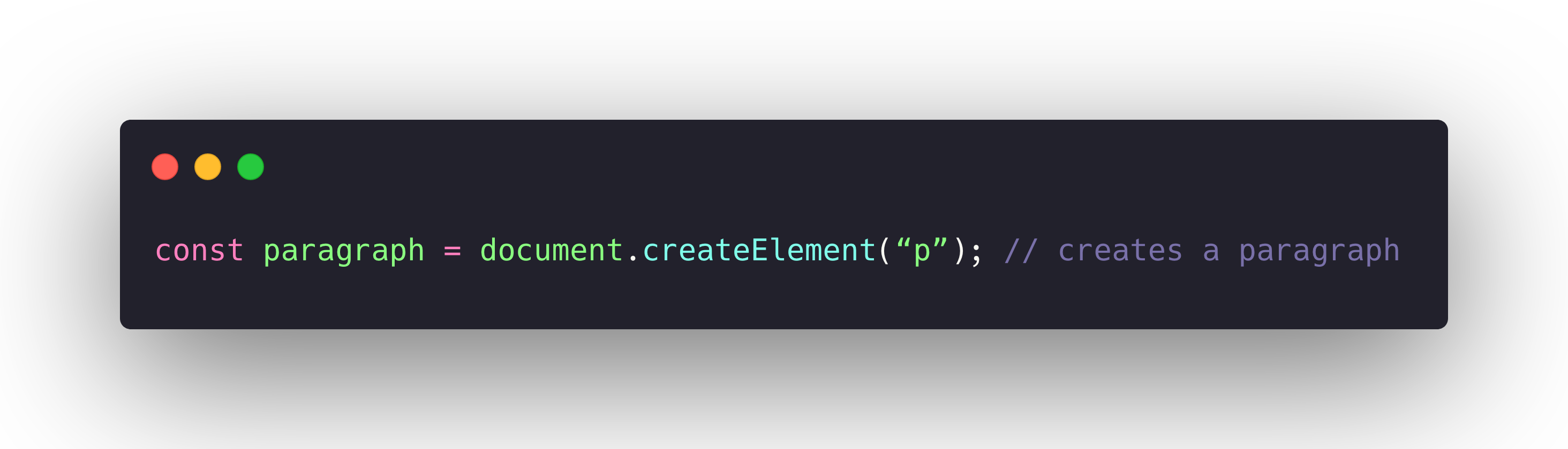 createElement code example