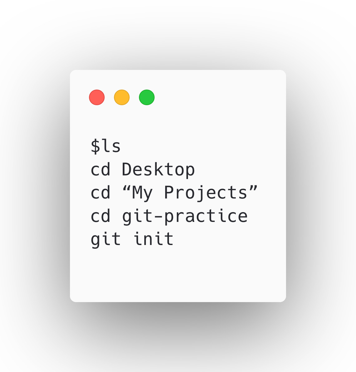 Git init command example
