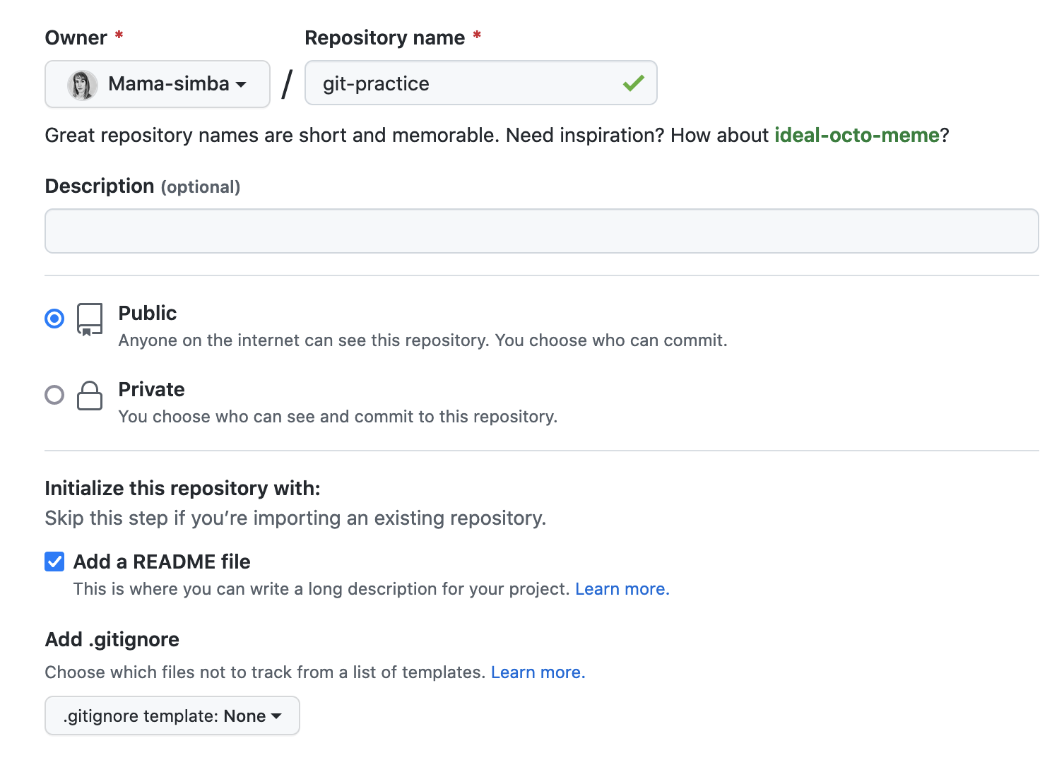 GitHub repository example