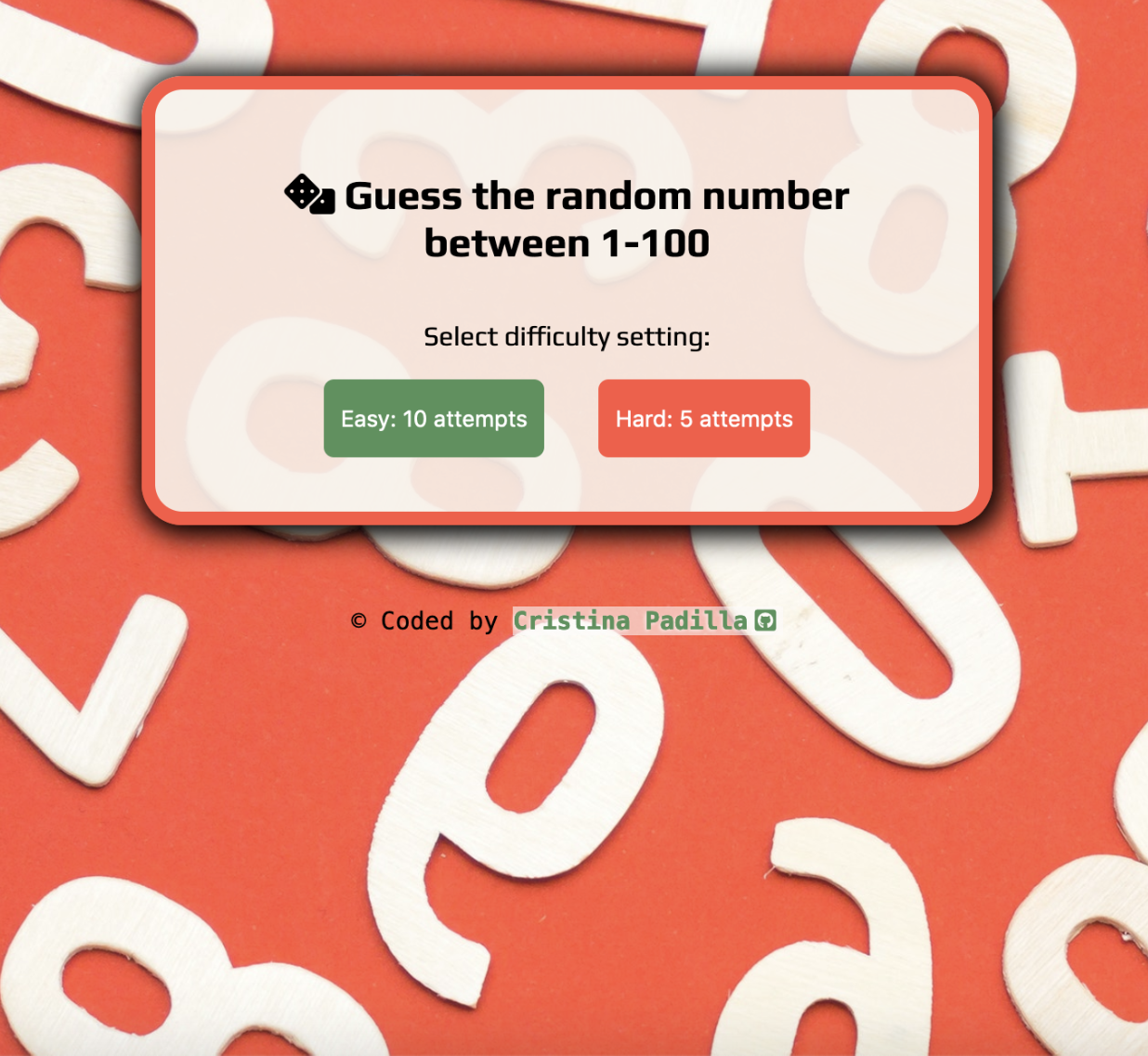Picture of Guess the Number game