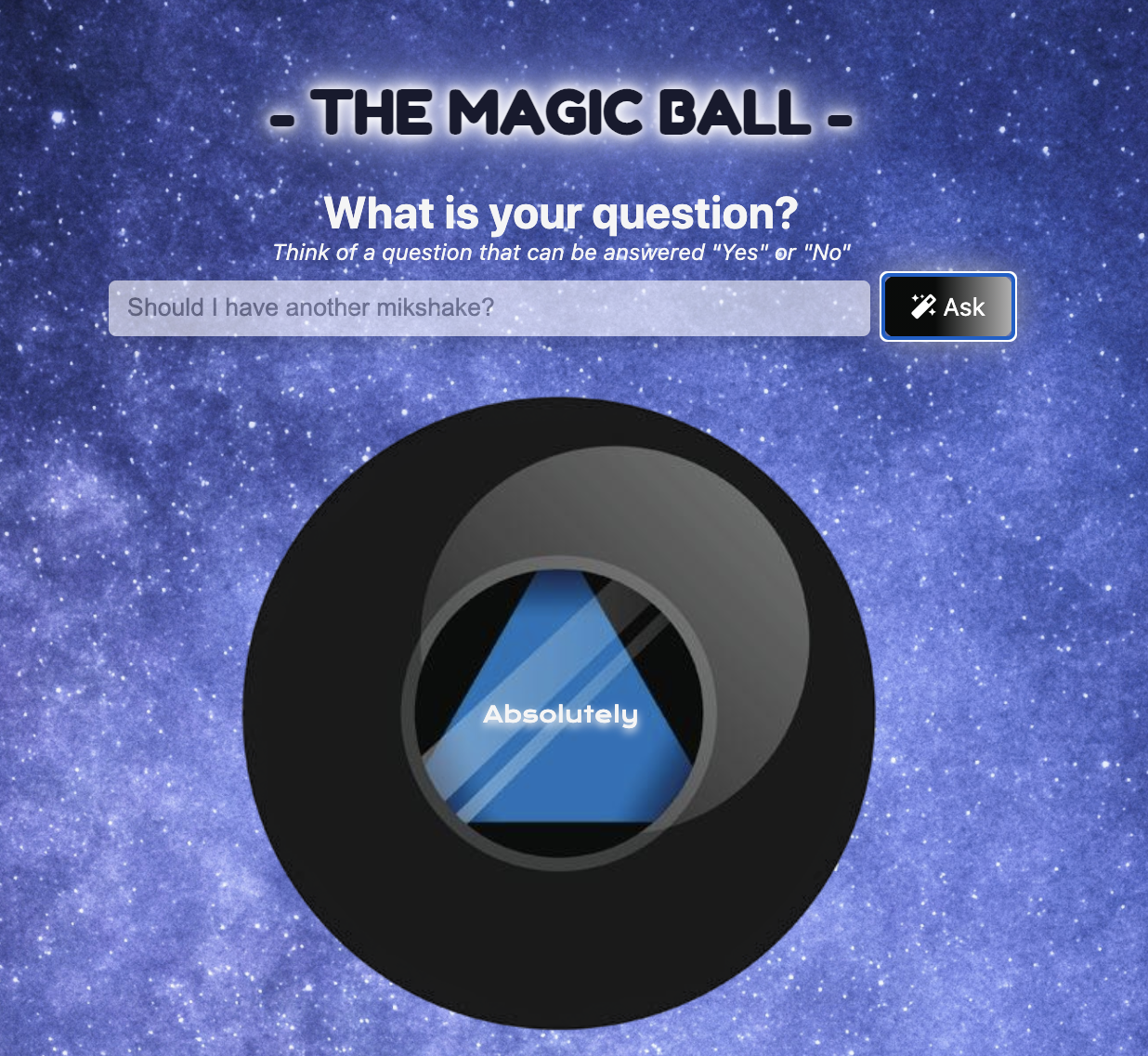 Picture of the Magic Ball project
